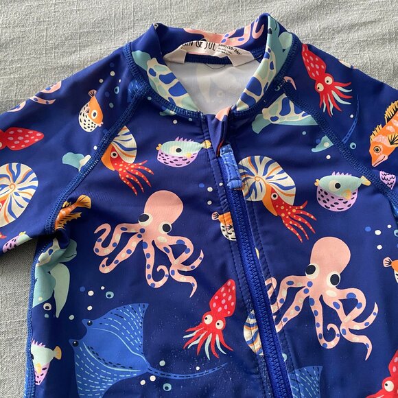 Jan & Jul One Piece UV Swimsuit | Sea Friends print, 18-24 months - Picture 2 of 15